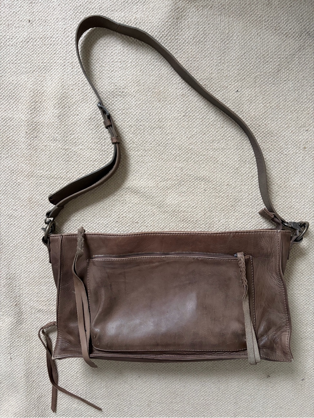 Leather Crossbody Bag In Brown - Free People
